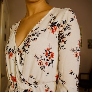 White Floral Romper